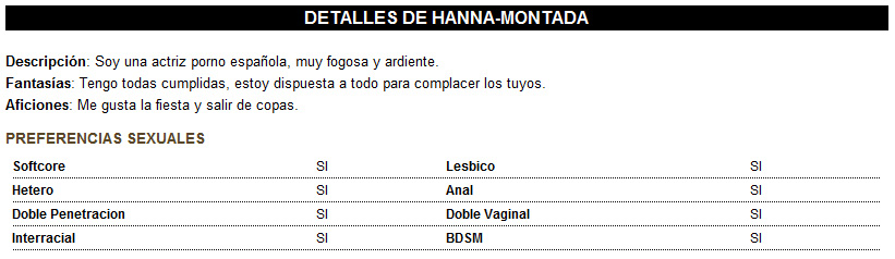 informacion hanna montada